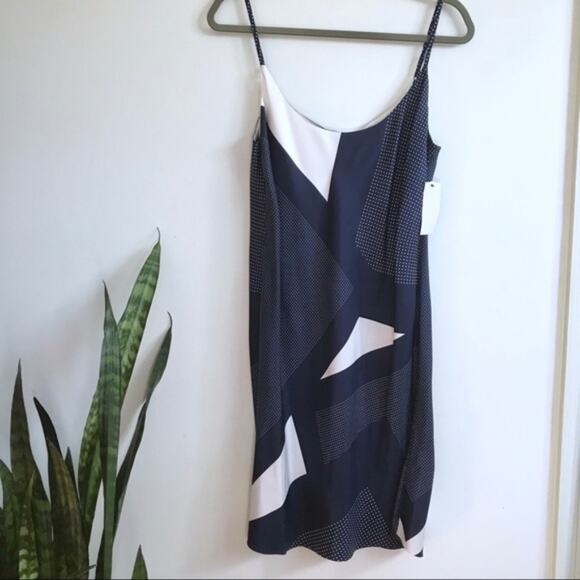 Equipment Silk Slip Dress Geometric Dot Print - Picture 3 of 6